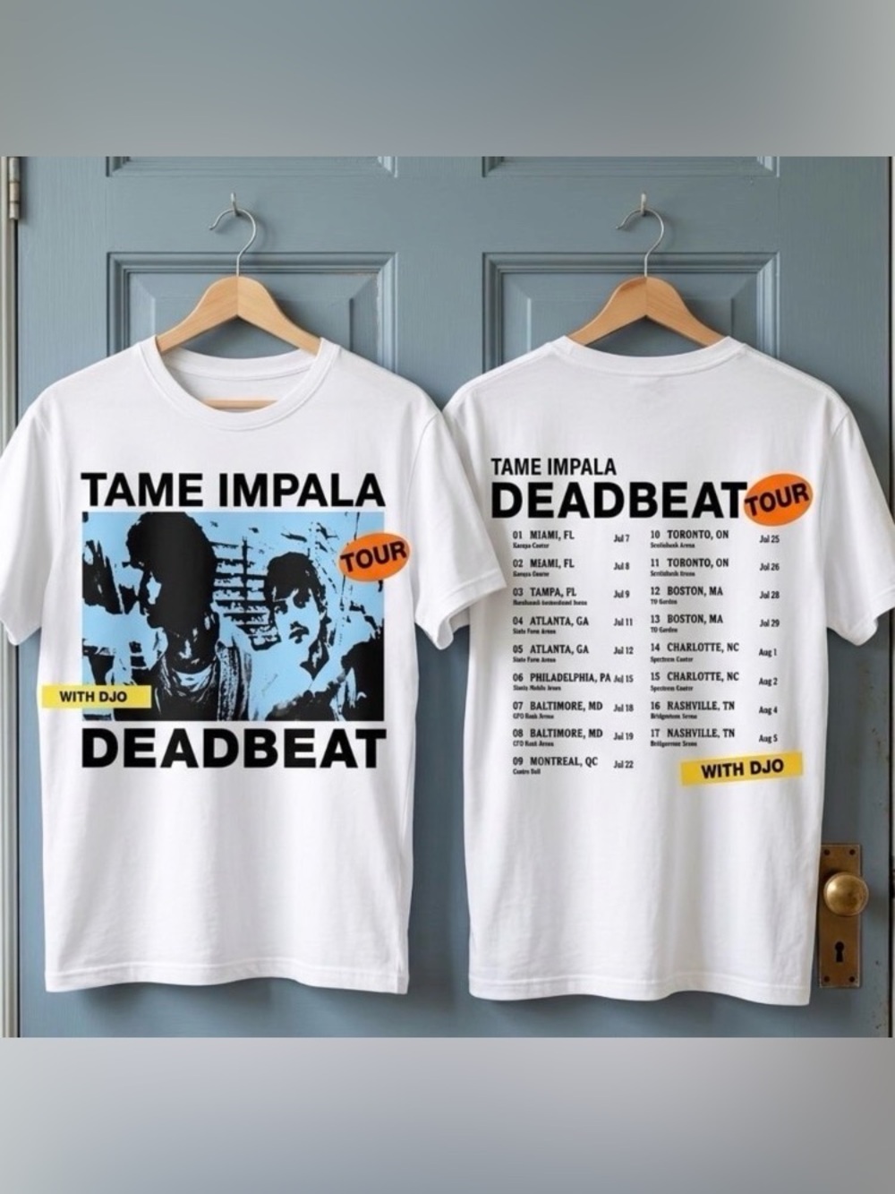 Tame Impala Deadbeat Tour 2026 With Djo Merch Two Sided Tshirt